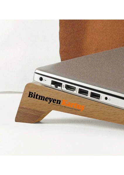 Firmalara Özel Logolu Taşınabilir Ahşap Notebook Laptop Standı