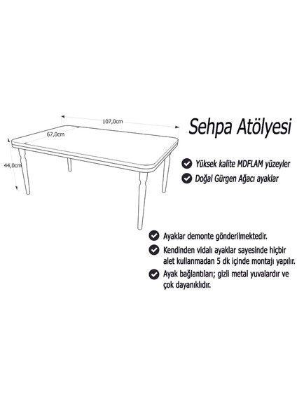 Orta Sehpa Lüx Krem Gümüş indirimleri