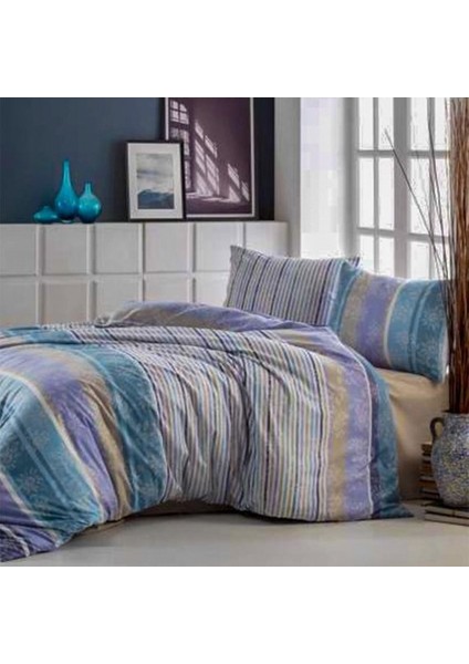 Serra Lila Ranforce 200 x 220 cm Çift Kişilik Nevresim Takımı