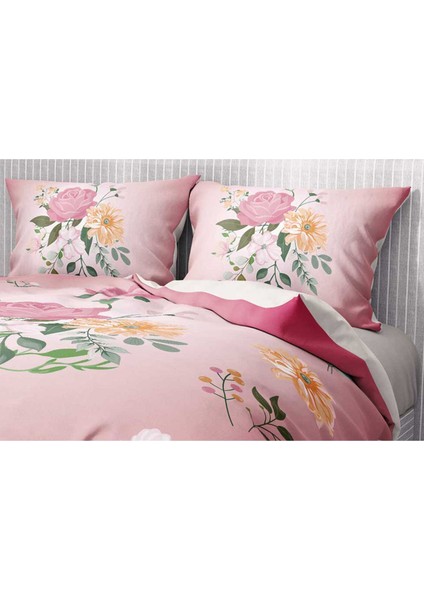 Premium Luxury Çift Kişilik Nevresim Takımı 3D Pamuk Saten Pink Rose indirimleri
