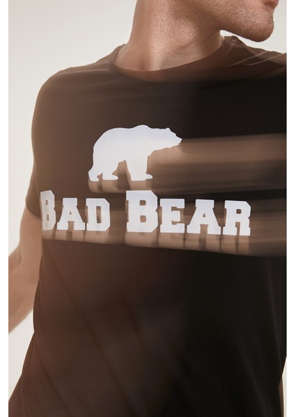 Bad Bear Tee 0 Yaka Ekrek Tshirt - Siyah modelleri