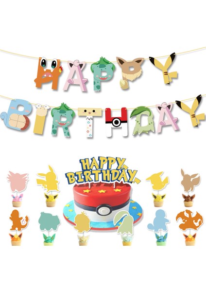 Pokemon Doğum Günü Partisi Dekorasyon Seti (Yurt Dışından)