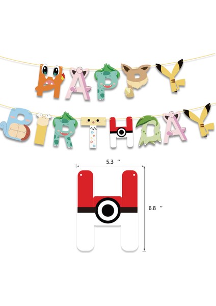 Pokemon Doğum Günü Partisi Dekorasyon Seti (Yurt Dışından)