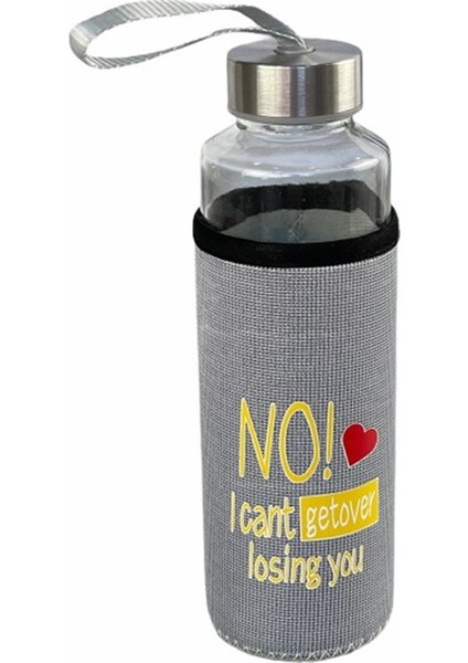 Lüx Cam Keten Kılıflı Matara No Getover 400 ml