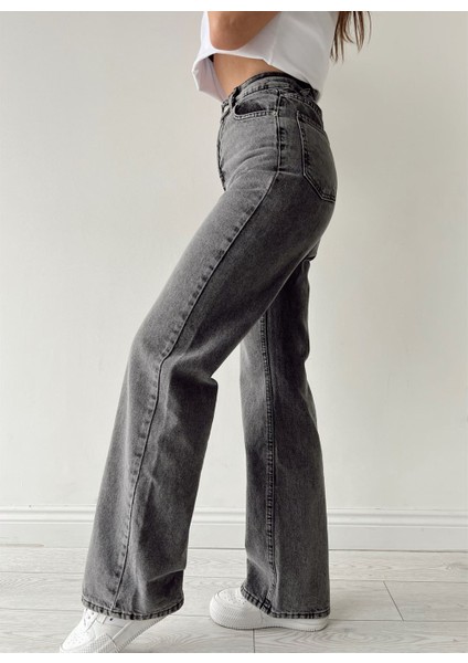 Yüksek Bel Palazzo Jean Füme Yıkama fiyatları