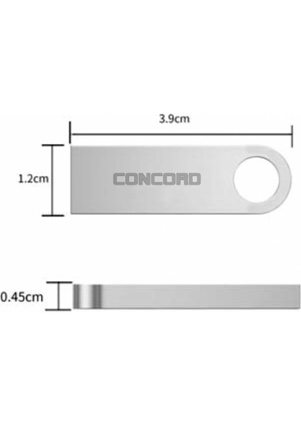 8 GB Metal Anahtarlıklı USB Flash Bellek Concord Cu-8