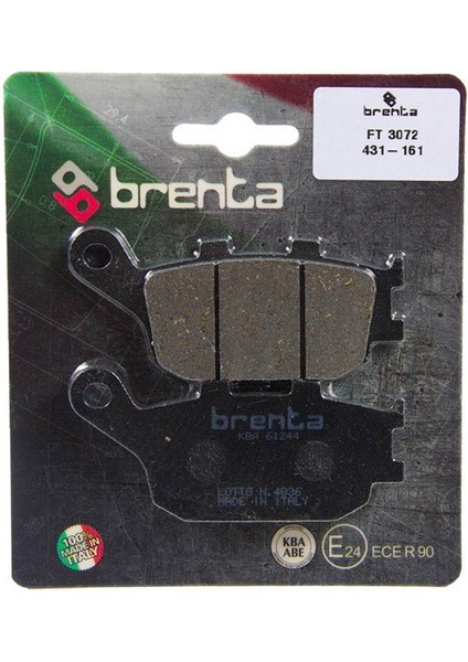 Yamaha Mt-07 Brenta Organik Ft 3072 Fren Balata Arka