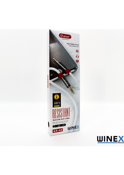 AX42 Gfz 3.5mm Aux Kablo 1m Beyaz fırsatları