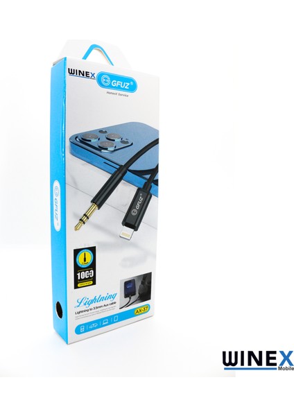 AX37 Gfz Lightning To 3.5mm Aux Ses Kablosu Siyah fırsatları