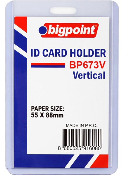 Kart Kabı Dikey Şeffaf 55X88MM 100'LÜ Poşet