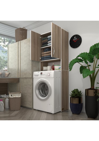 Kenzlife çamaşır makinesi dolabı sinem crd 180x066x30 banyo kiler