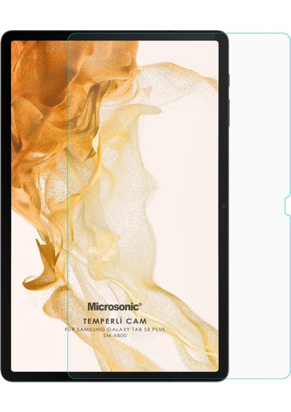 Samsung Galaxy Tab S8 Plus X800 Tempered Glass Cam Ekran Koruyucu