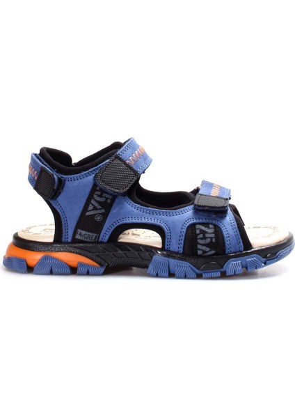 Hakiki Deri 201 Mavi Unisex Çocuk Gunluk Sandalet 574xca1005
