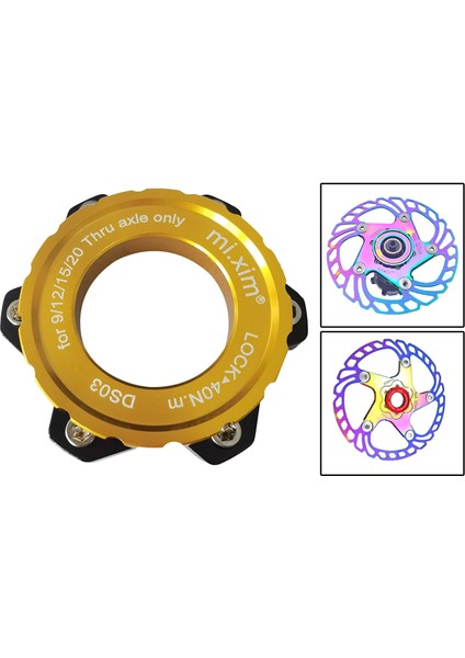 Hub Center Lock Adaptör Göbeği 6 Delikli Diskten Aks Tıpkı Göbek Altın Altın