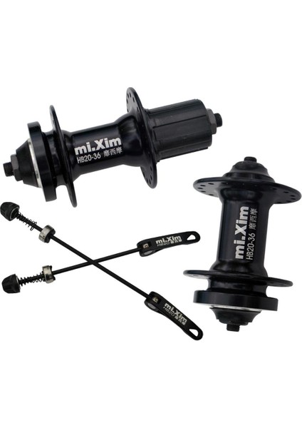 Hubs Ön ve Arka Set 32 ​​/ 36H Mtb Bisiklet Hubs Disk Fren Qr + Şiş Siyah 36H Kaset Hubs