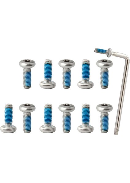 12X Bisiklet Disk Fren Cıvataları Rotortorx Kafa Cıvata M5 X10 T25 Break Vidalar ve Anahtarı(Yurt Dışından)