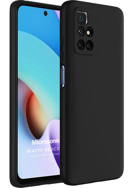 Matte Silicone Xiaomi Redmi 10 2022 Kılıf Siyah