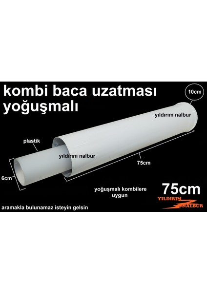 Kombi Baca Uzatması 75 cm Yoğuşmalı Kombi Şofben Uzatması 75LİK Uzun Boylu fiyatları