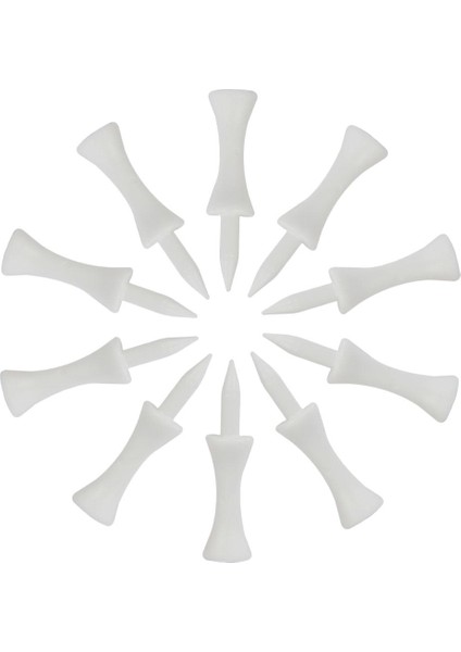 10 Adet / Paket Dayanıklı Plastik Mini Golf Tees Aksesuarları -37 / 43/51 / 57 / 70MM 51MM Beyaz