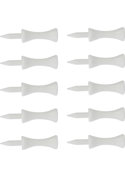 10 Adet / Paket Dayanıklı Plastik Mini Golf Tees Aksesuarları -37 / 43/51 / 57 / 70MM 51MM Beyaz modelleri