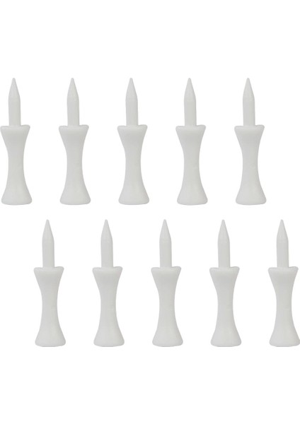 10 Adet / Paket Dayanıklı Plastik Mini Golf Tees Aksesuarları -37 / 43/51 / 57 / 70MM 51MM Beyaz indirimleri