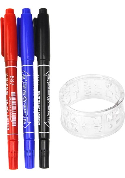 Golf Topu Liner Marker Hattı Çizim Hizalama Aracı Çekmece Şablon Beyaz