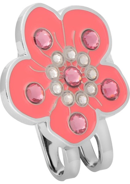 Erik Çiçeği Golf Kristal Kapak Klip Top Marker Golf Cap Vizör Pembe Için