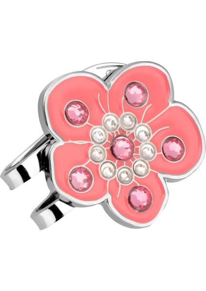 Erik Çiçeği Golf Kristal Kapak Klip Top Marker Golf Cap Vizör Pembe Için fiyatları