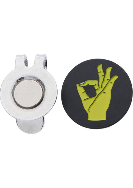Metal Jest Golf Topu Marker Manyetik Şapka Klip Golf Aksesuarları ile 07
