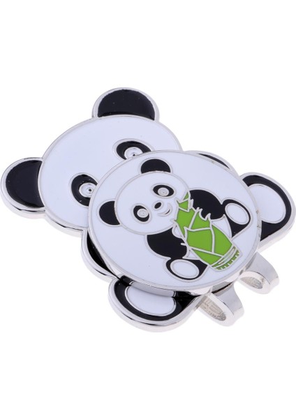 Manyetik Şapka Klip Doğum Günü Hediyesi Hatıra Panda ile Golf Topu Marker Pocket Jeton 1