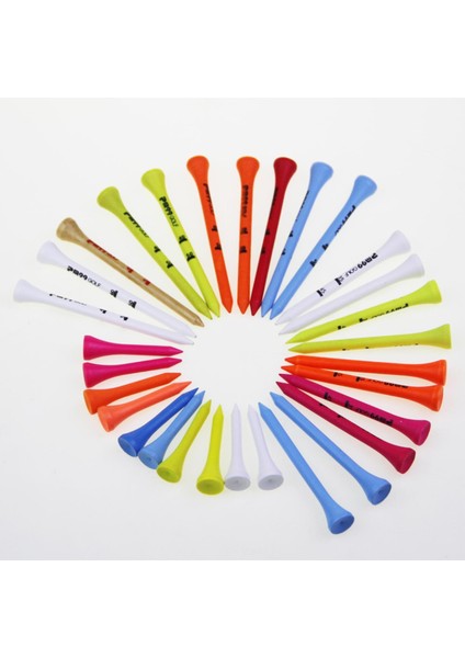 30 Adet Profesyonel Ahşap Golf Tees Sürüş Aralığı Eğitim Renkli 42/70 / 83MM modelleri