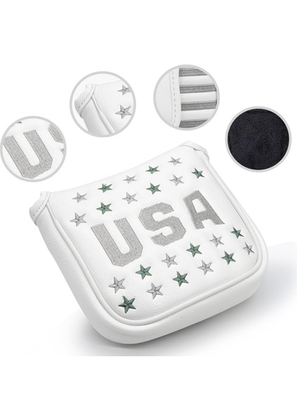 Dayanıklı Golf Kulübü Başağı Kapak Manyetik Kapatma Bıçak Atıcı Mallet Su Geçirmez indirimleri