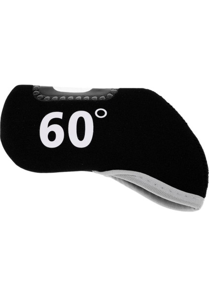 Dayanıklı Neopren Golf Kulübü Demir Atıcı Kafa Örtüsü Headcover Koruyucu Kol 60 Derece Siyah indirimleri