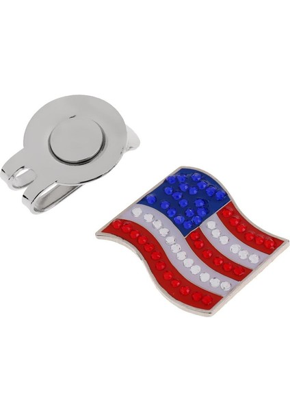 Hafif Alaşım Golf Topu Marker Manyetik Şapka Klip Desen Abd Bayrağı ile indirimleri
