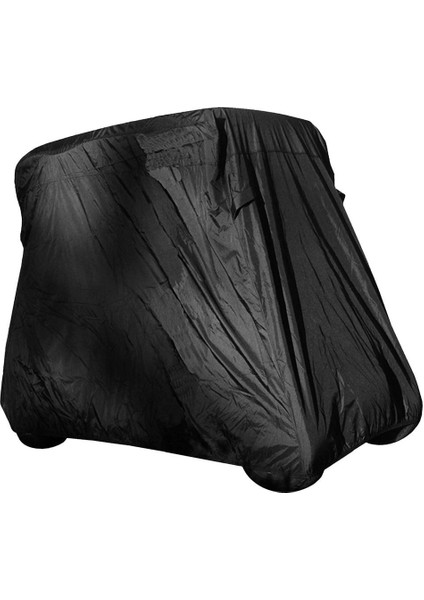 Kulüp Araba Arabası Için 2/4 Yolcu Golf Arabası Kapak, Su Geçirmez - L Siyah