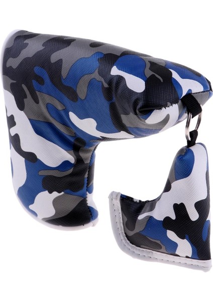 Premium Golf Putter Kulübü Baş Kol Headcover Koruyucu Değiştirme Mavi indirimleri