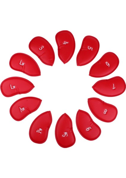 12 Adet / Takım Pu Golf Kulübü Demir Kafa Örtüsü Başkanı Değiştirme - Evrensel Fit Kırmızı fiyatları