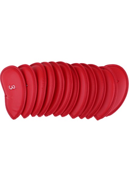 12 Adet / Takım Pu Golf Kulübü Demir Kafa Örtüsü Başkanı Değiştirme - Evrensel Fit Kırmızı fırsatları