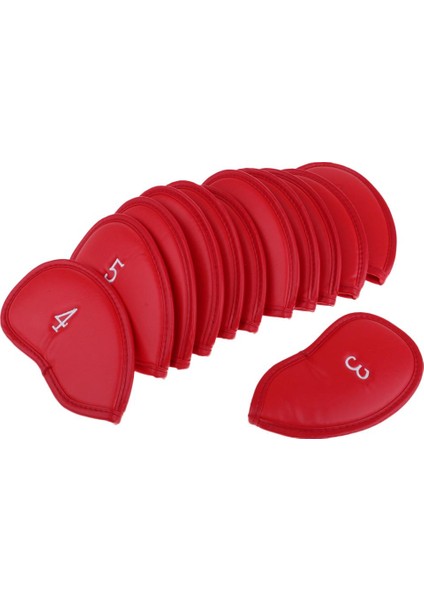 12 Adet / Takım Pu Golf Kulübü Demir Kafa Örtüsü Başkanı Değiştirme - Evrensel Fit Kırmızı indirimleri