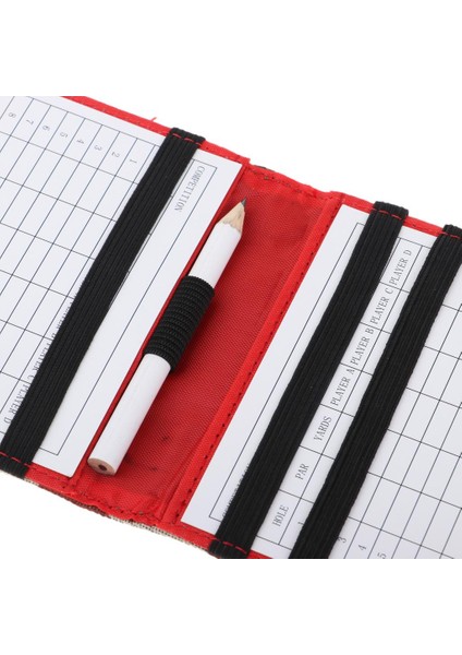 Profesyonel Golf Puanı Kitap Golf Scorecard Aracı Kılıf Çanta Kapak ile Kalem Kamuflaj Yeşil fırsatları