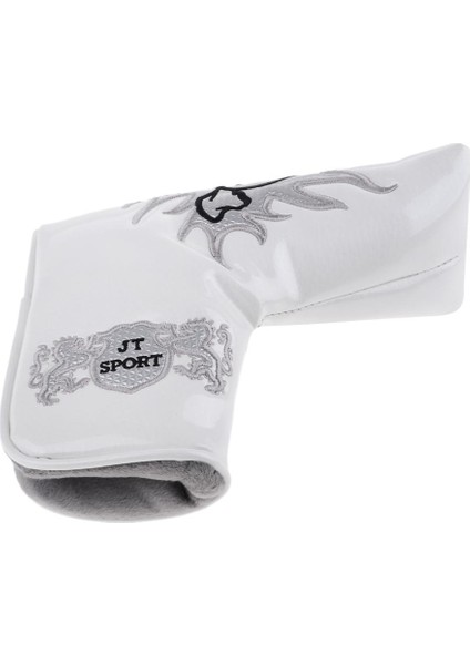 Kafatası Manyetik Golf Blade Atıcı Kafa Kapak Headcover Koruyucu Çanta Beyaz