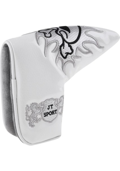 Kafatası Manyetik Golf Blade Atıcı Kafa Kapak Headcover Koruyucu Çanta Beyaz fiyatları