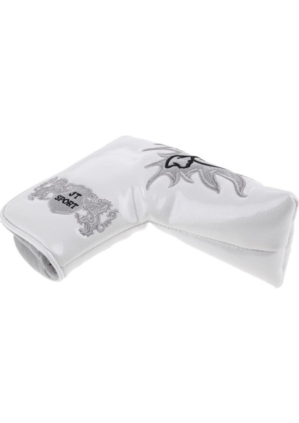 Kafatası Manyetik Golf Blade Atıcı Kafa Kapak Headcover Koruyucu Çanta Beyaz fırsatları