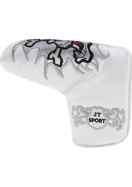 Kafatası Manyetik Golf Blade Atıcı Kafa Kapak Headcover Koruyucu Çanta Beyaz indirimleri