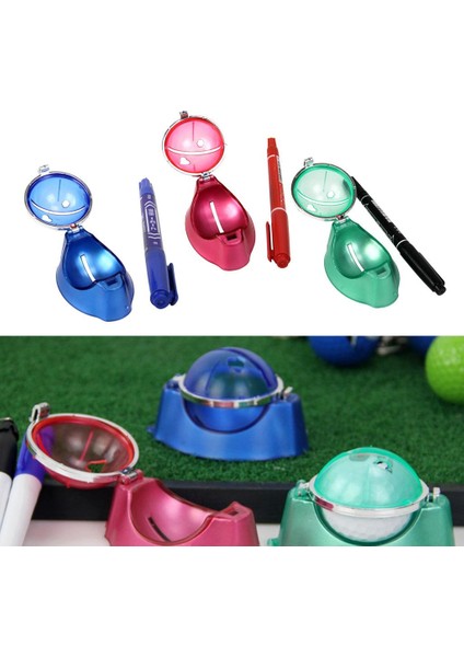 Golf Topu Liner Marker Koyarak Çizim Hizalama Aracı Pembe + Kırmızı modelleri