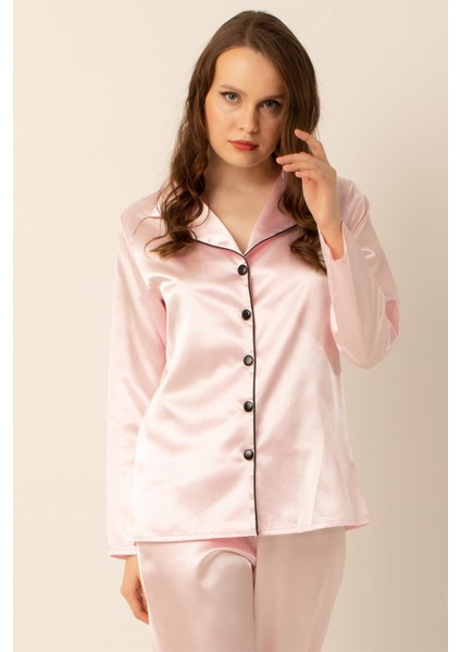 Uzun Kollu Saten Pijama Takımı fırsatları