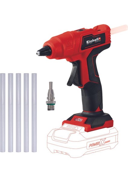 Te-Cg 18 Li Akülü Mum Silikon Tabancası - 18V 6AH Akülü ve 6AH Ultra Hızlı Şarj Cihazı