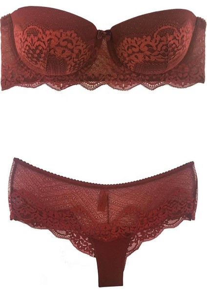 4696 Verona Soft Destekli - Dolu Kap Straplez Sütyen Takımı