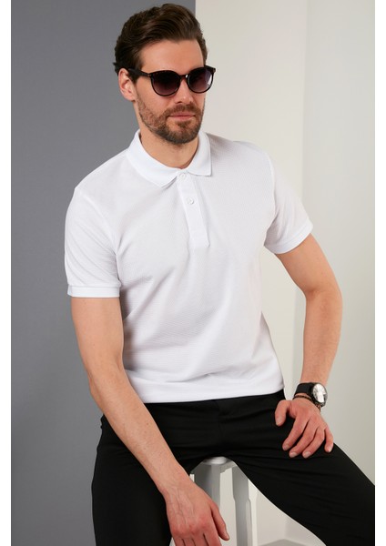 Regular Fit Pamuklu Düğmeli Polo T Shirt Erkek Polo 5902326
