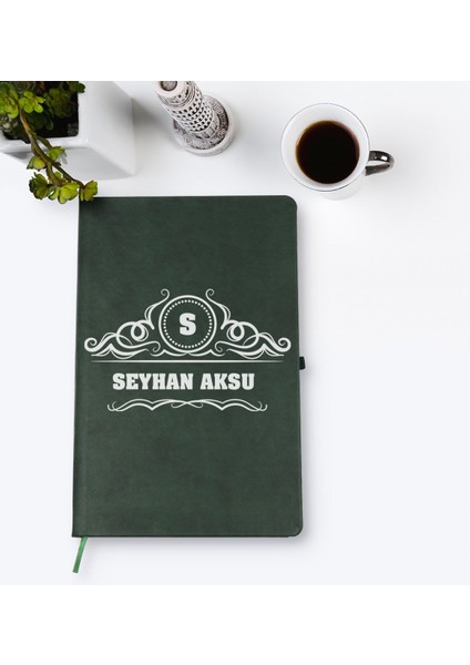 Kişiye Özel Isimli Yeşil Termo Deri Defter Model 33